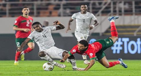 "فرحة رفاق تاو".. لقطات من فوز جنوب أفريقيا على المغرب بالكان